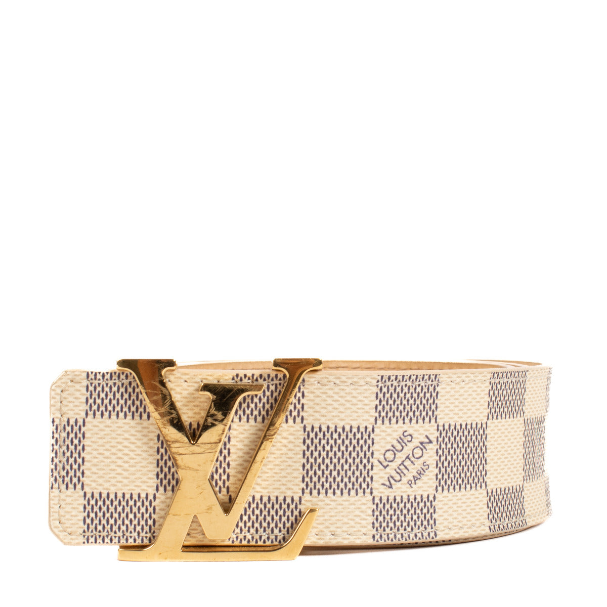 Louis Vuitton Damier Azur Initals Belt - size 85