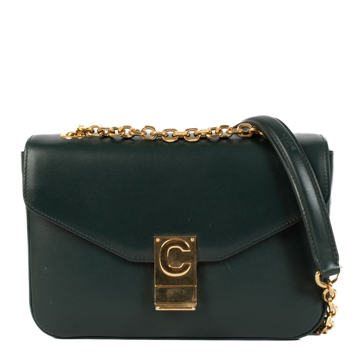Celine Green Box Calfskin Medium C Bag
