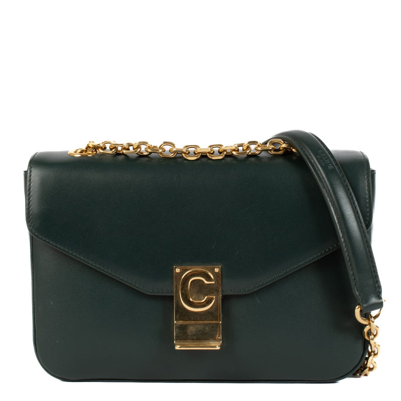 Celine Green Box Calfskin Medium C Bag