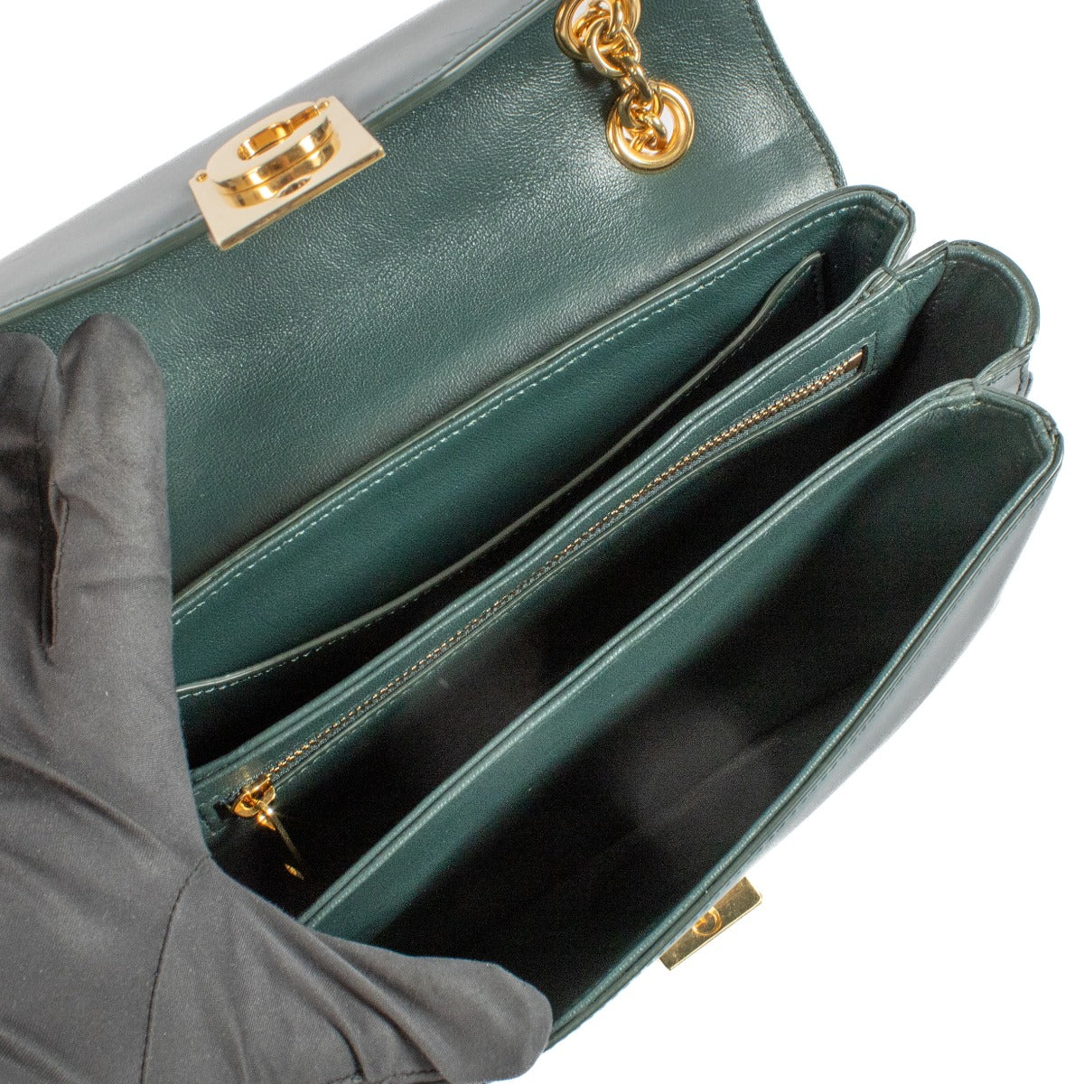 Celine Green Box Calfskin Medium C Bag