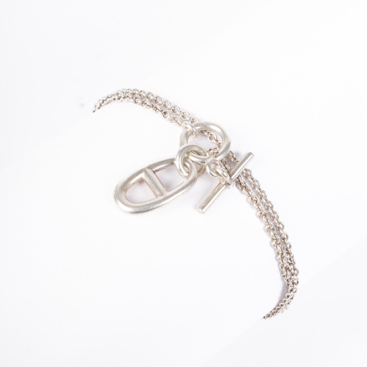 Authentic pre-loved Hermès Silver Sterling Chain d’Ancre Pendant Necklace on Labellov.com