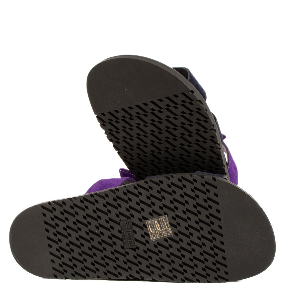 Hermès Marine/Violet Majorette Suède Chypre Sandalen - Maat 37