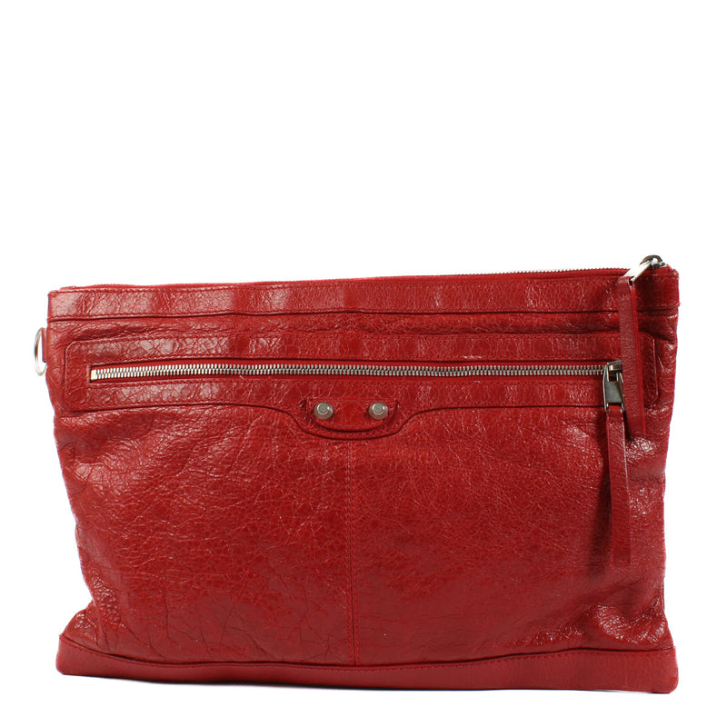 Balenciaga Red Clip L Clutch aan de beste prijs bij Labellov tweedehands luxe in Antwerpen en Knokke.