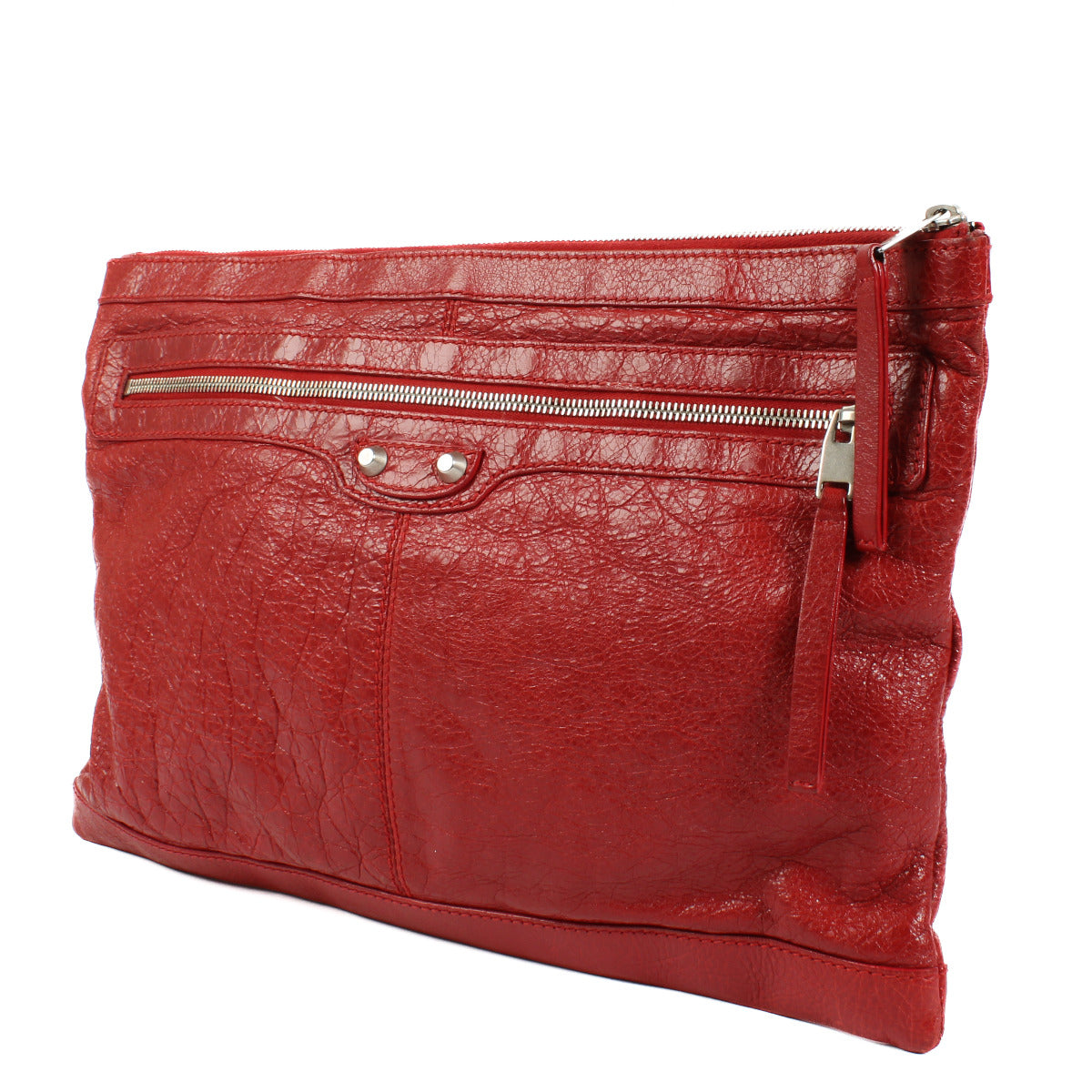 Balenciaga Red Clip L Clutch