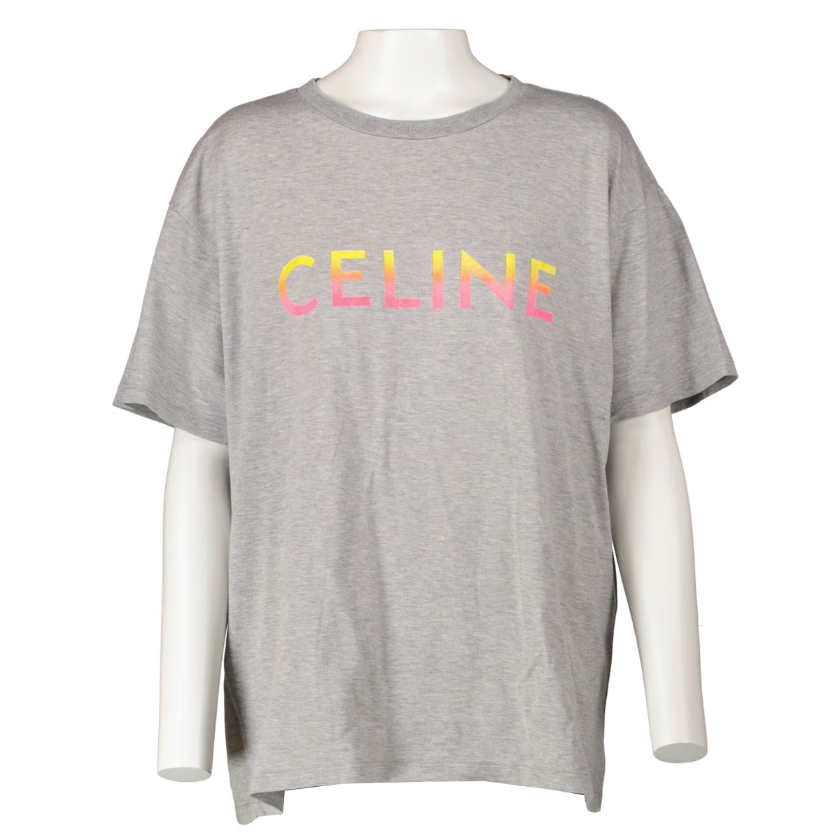 Celine Grijs Logo T-shirt - Maat XS