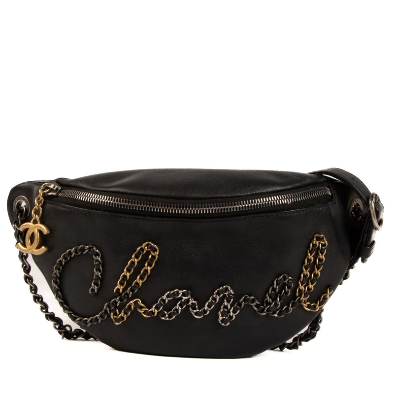 shop 100% authentic second hand Chanel Black Leather Belt Bag on Labellov.com