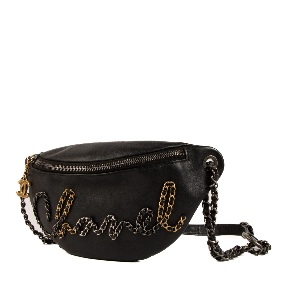 shop 100% authentic second hand Chanel Black Leather Belt Bag on Labellov.com