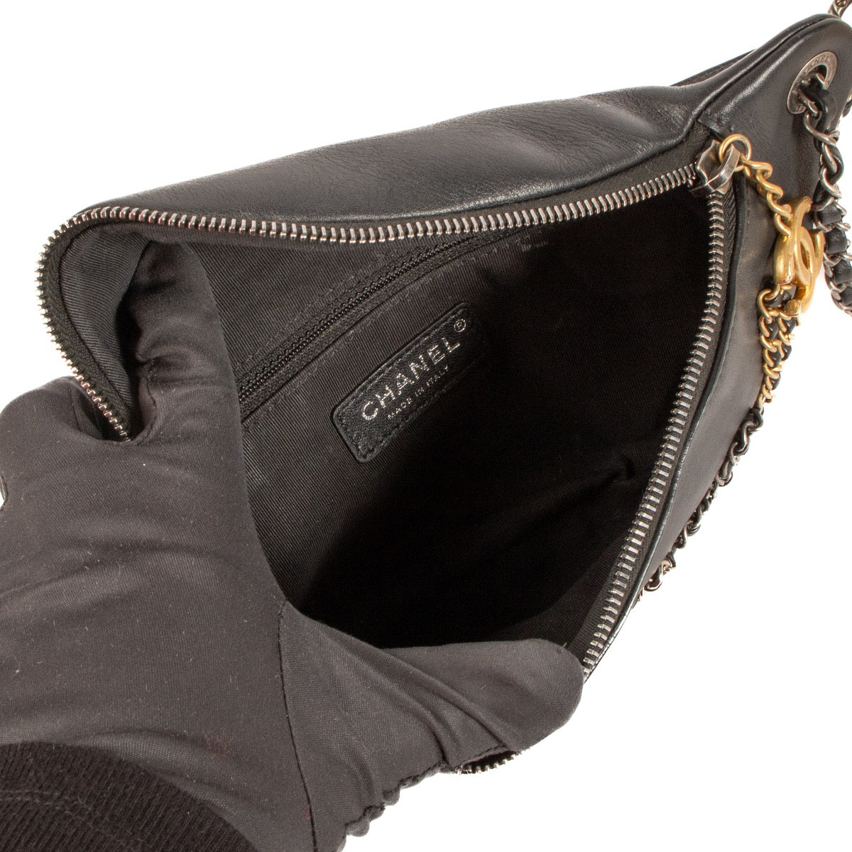 shop 100% authentic second hand Chanel Black Leather Belt Bag on Labellov.com