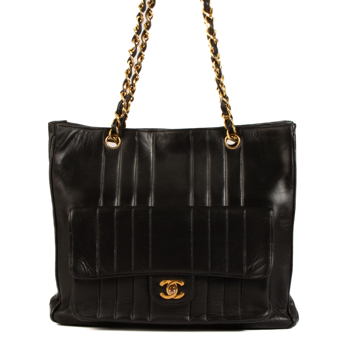 shop 100% authentic second hand Chanel Black Vintage Tote Bag on Labellov.com