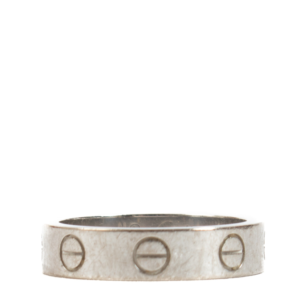 Cartier 1 Diamond White Gold LOVE Wedding Band Ring - size 46