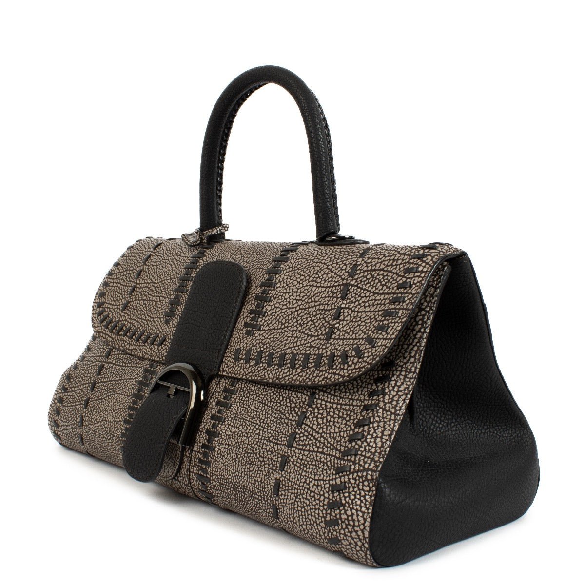 Authentic second hand Delvaux Ebene Tribal Stitch Brillant East/West Bag on Labellov.com