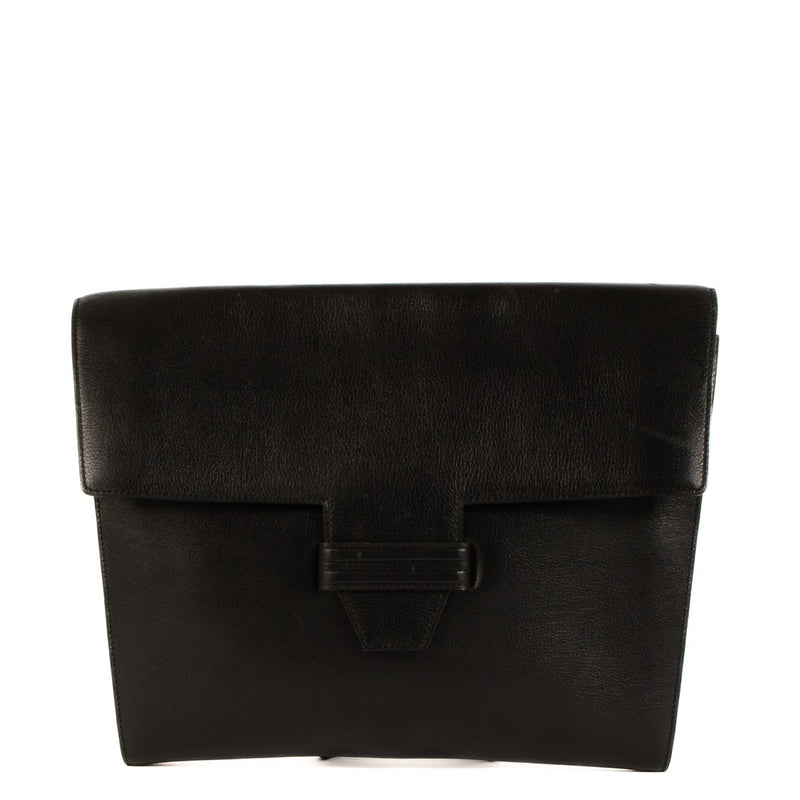 shop 100% authentic second hand Delvaux Black Leather Clutch on Labellov.com