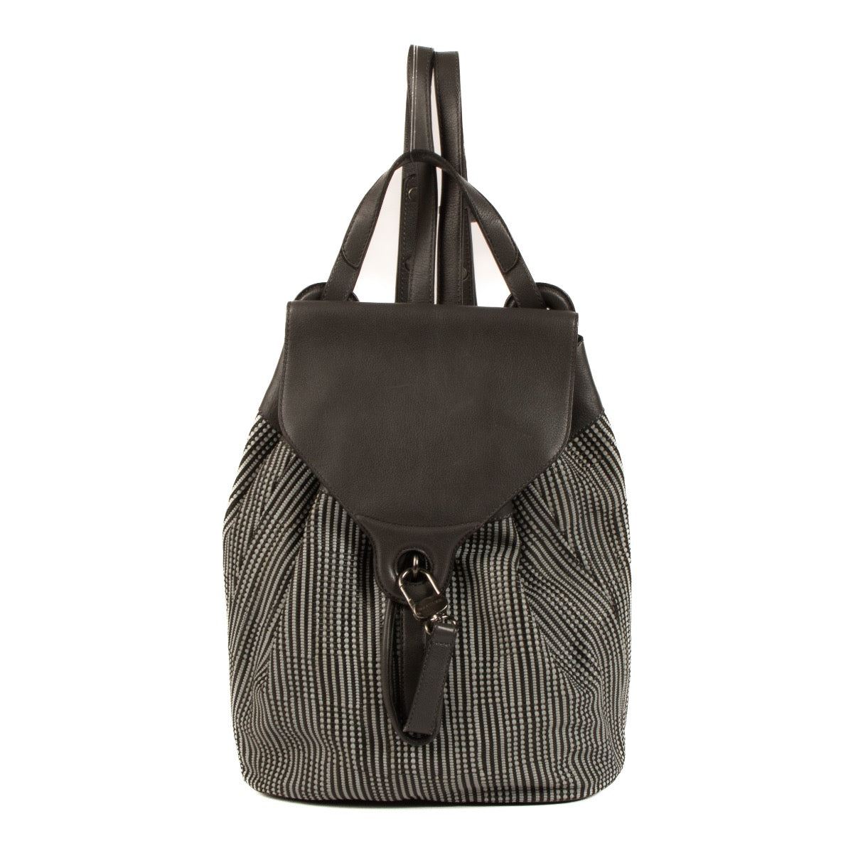 shop 100% authentic second hand Delvaux Grey Toile de Cuir Rosé Backpack on Labellov.com