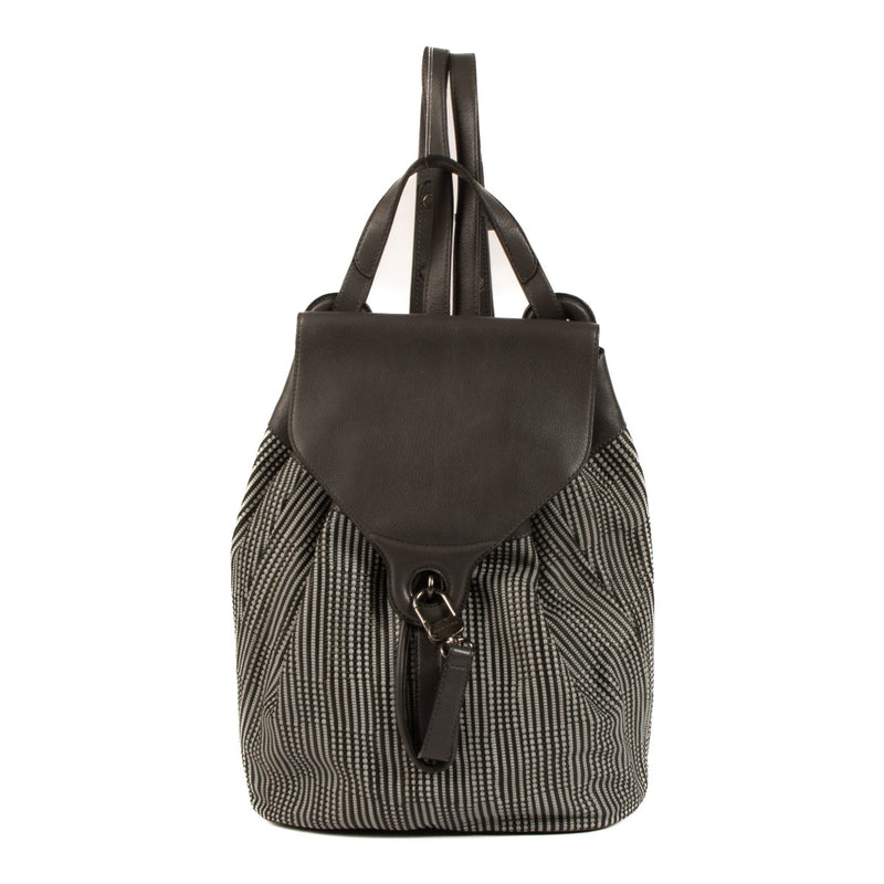 shop 100% authentic second hand Delvaux Grey Toile de Cuir Rosé Backpack on Labellov.com