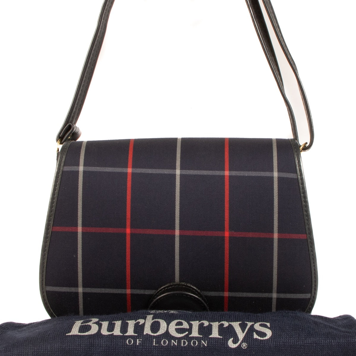 Shop 100% authentic second-hand Burberry Blue Check Canvas Crossbody Bag on Labellov.com