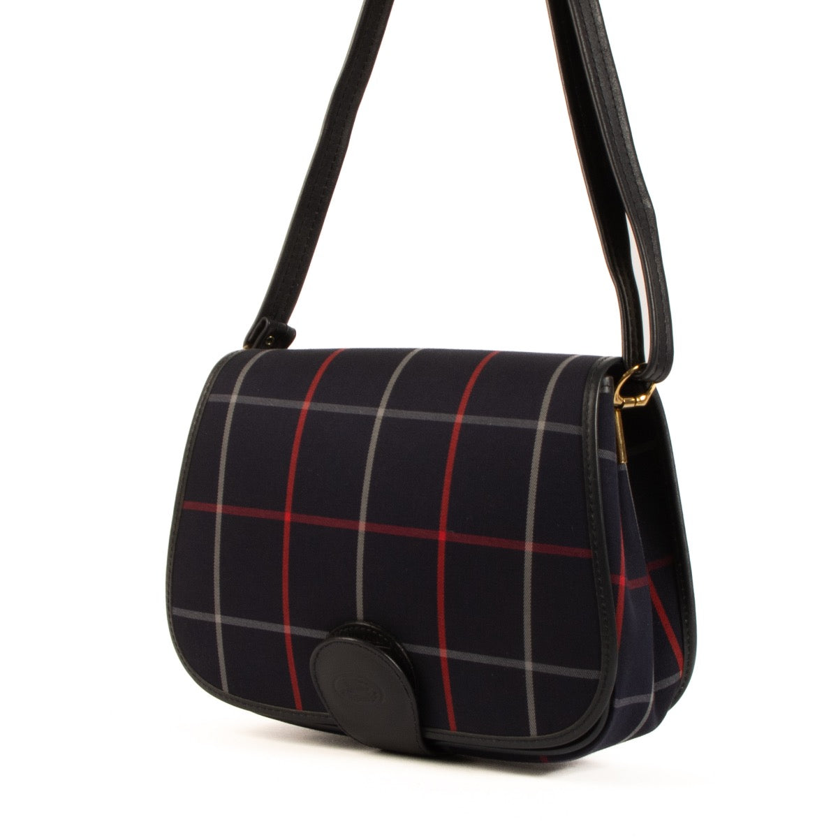 Shop 100% authentic second-hand Burberry Blue Check Canvas Crossbody Bag on Labellov.com