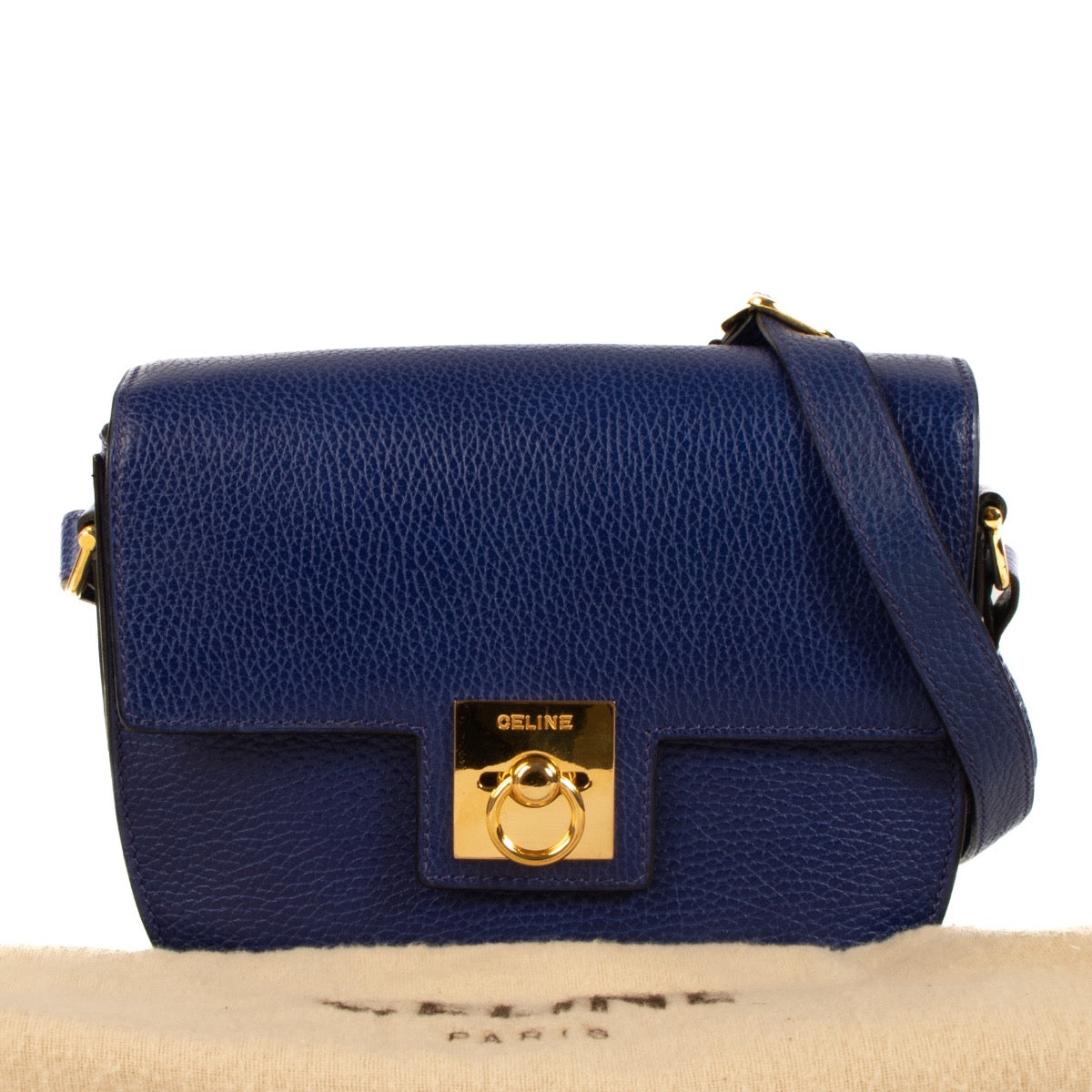Shop 100% authentic second-hand Celine Electric Blue Leather Crossbody Bag on Labellov.com