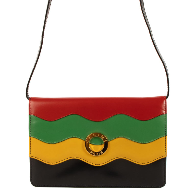 Shop 100% authentic second-hand Celine Vintage Multicolor Leather Flap Bag on Labellov.com