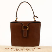 Shop 100% authentic second-hand Delvaux Brown Leather Vintage Top Handle Bag on Labellov.com