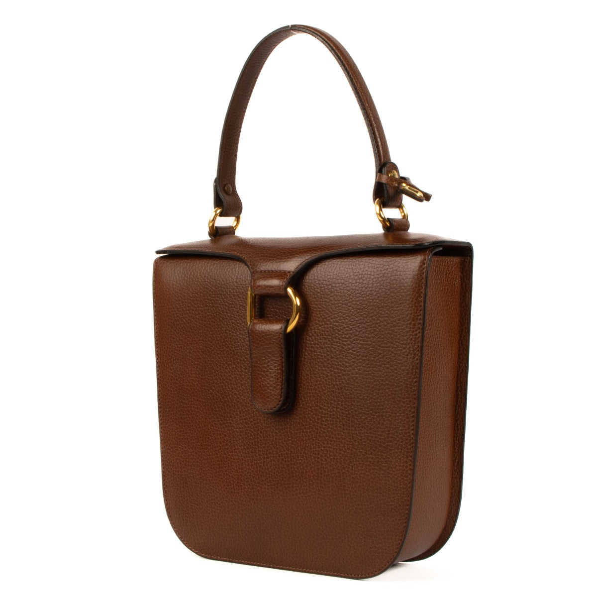 Shop 100% authentic second-hand Delvaux Brown Leather Vintage Top Handle Bag on Labellov.com