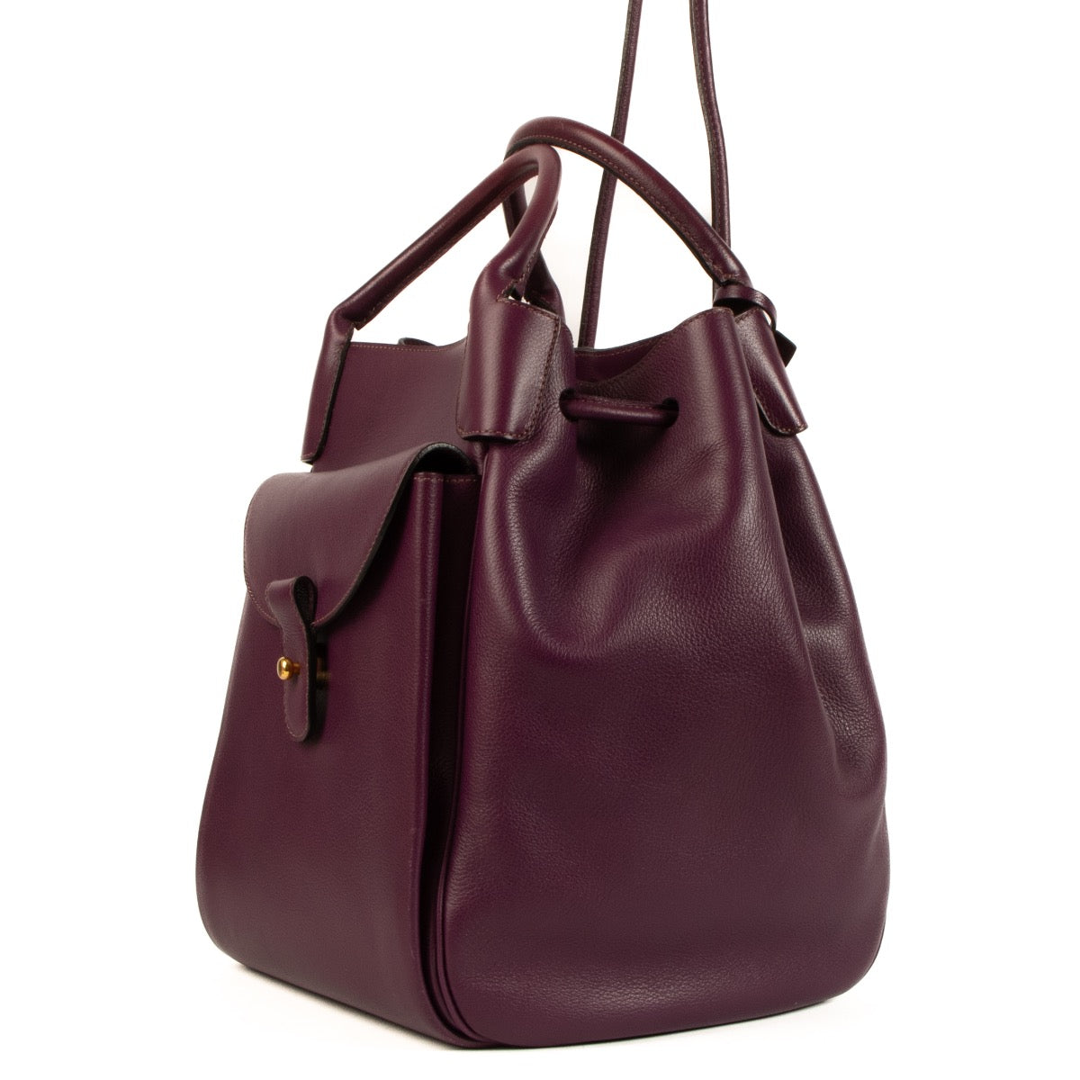 Shop 100% authentic second-hand Delvaux Purple Leather Equivoque Bag on Labellov.com