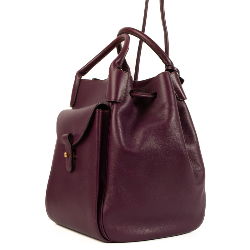 Shop 100% authentic second-hand Delvaux Purple Leather Equivoque Bag on Labellov.com