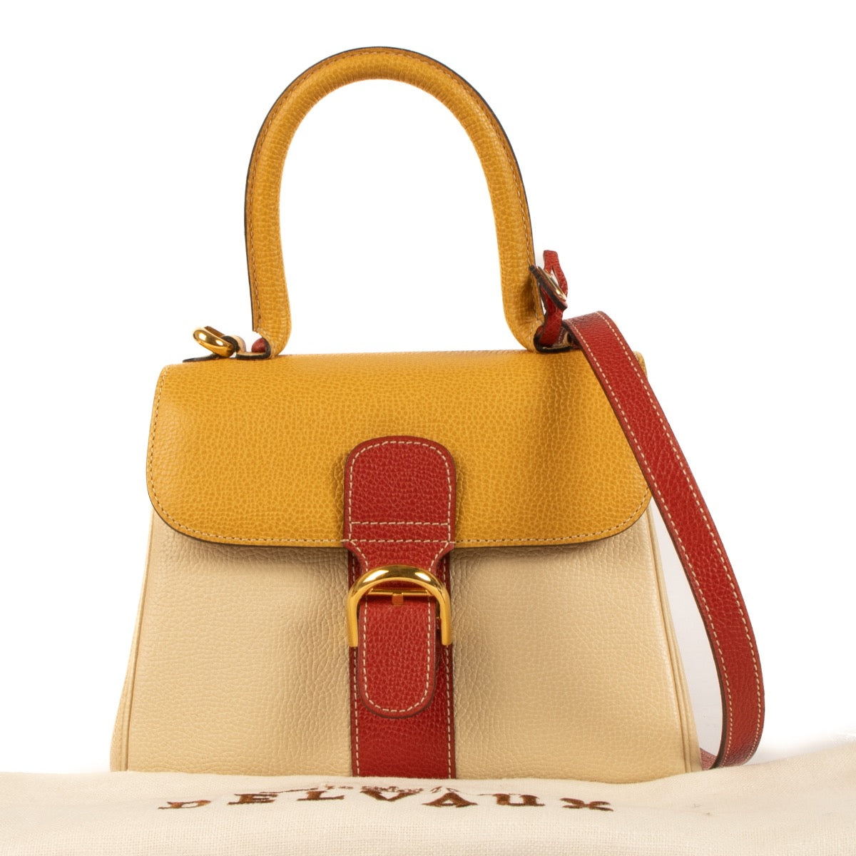 Shop 100% authentic second-hand Delvaux Tri-Color Leather Brillant Mini Bag on Labellov.com