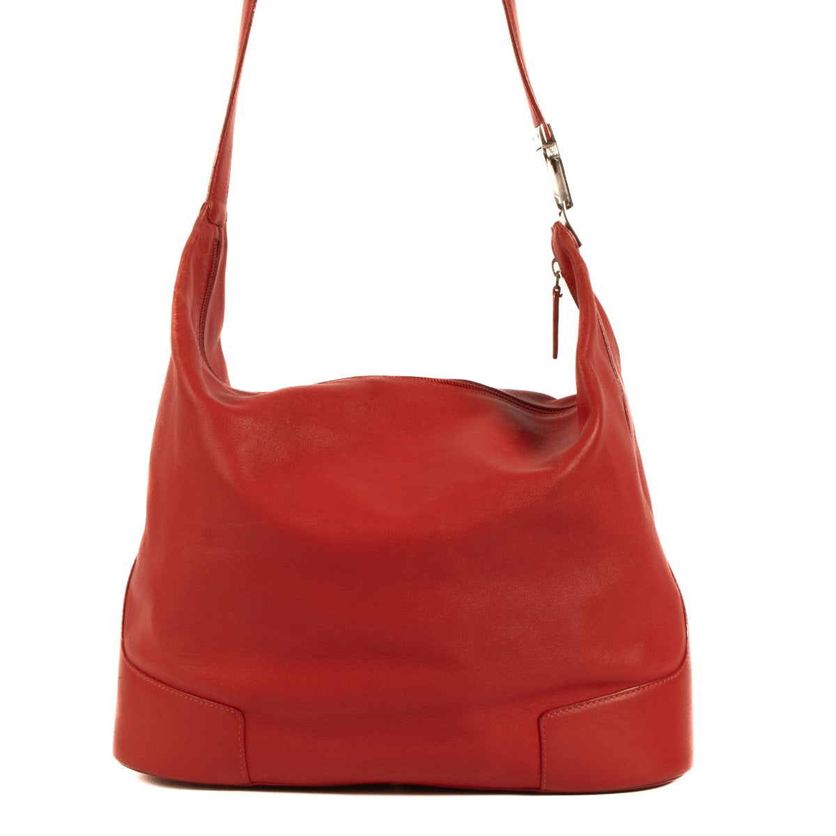 Shop 100% authentic second-hand Loewe Vintage Red Leather Hobo Bag on Labellov.com