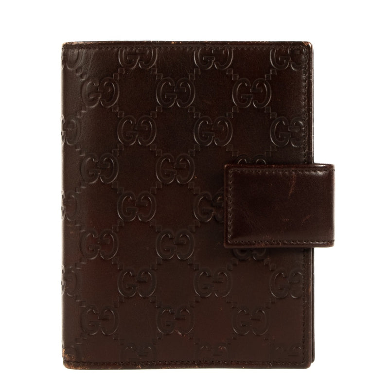 Gucci Burgundy Guccissima Small Agenda Cover
