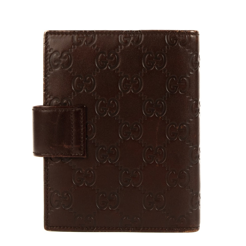 Gucci Burgundy Guccissima Small Agenda Cover