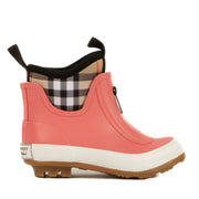 Burberry Kids Pink Check Rain Boots