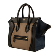 Celine Tri-Color Leather Mini Luggage Bag