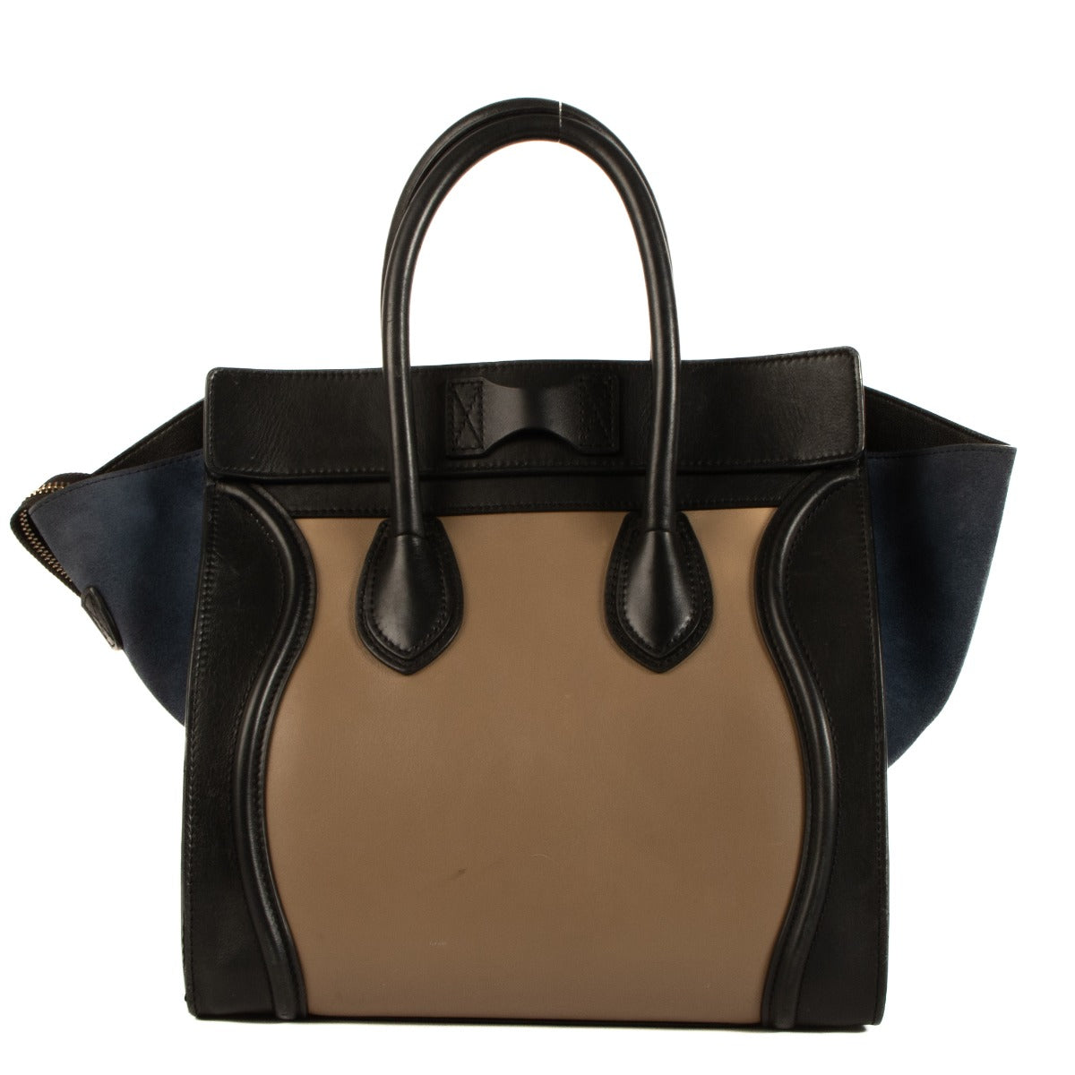 Celine Tri-Color Leather Mini Luggage Bag