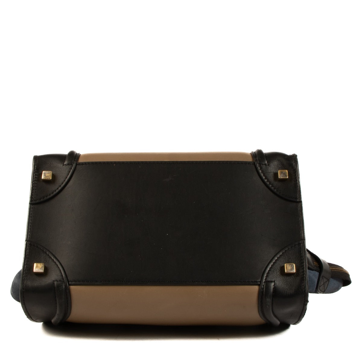 Celine Tri-Color Leather Mini Luggage Bag