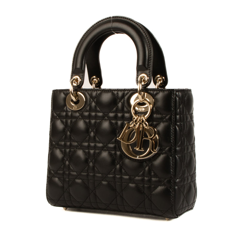 Christian Dior Black Cannage Small Lady Dior My ABCDior Bag