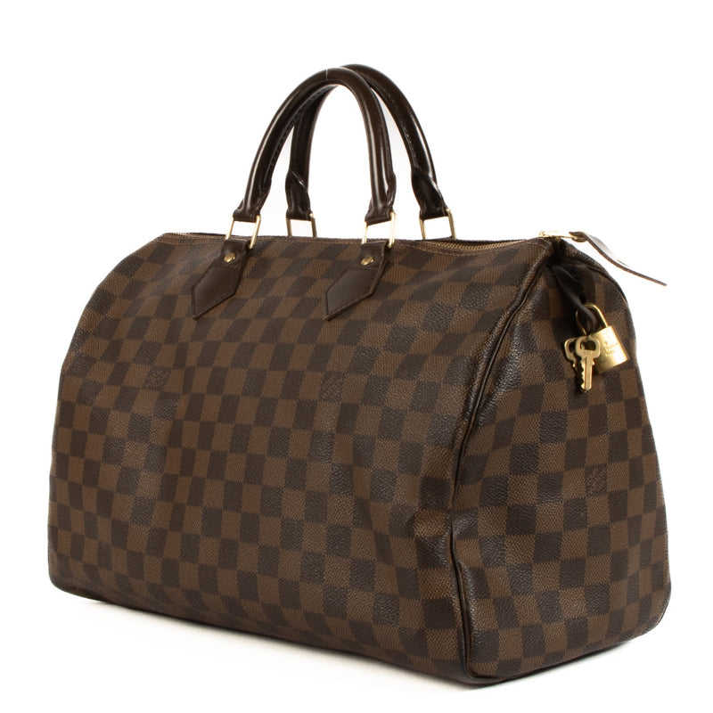 Shop 100% authentic second-hand Louis Vuitton Damier Ebene Speedy 35 Top Handle Bag on Labellov.com
