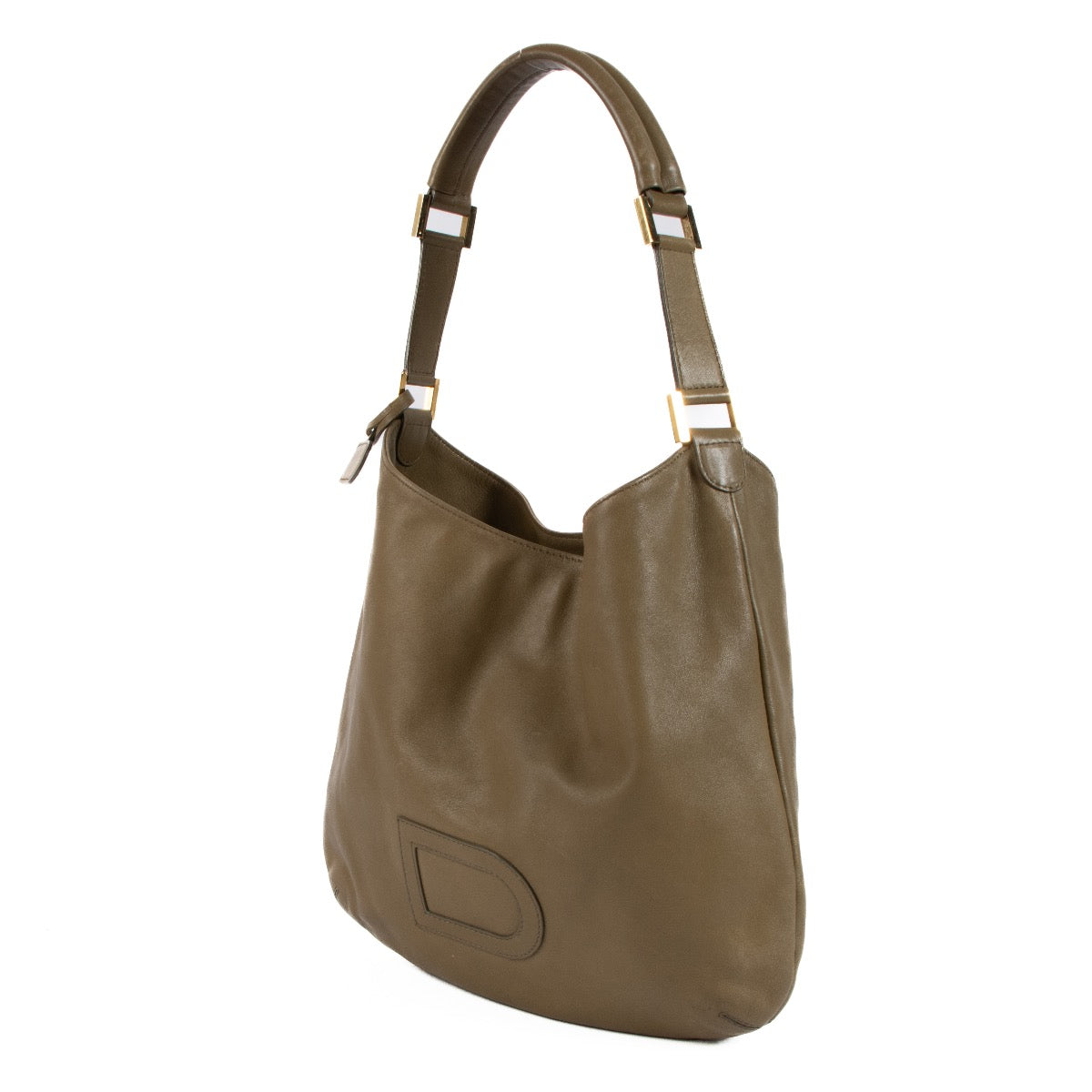 Shop 100% authentic second-hand Delvaux Khaki Destrier Souple Louise PM on Labellov.com