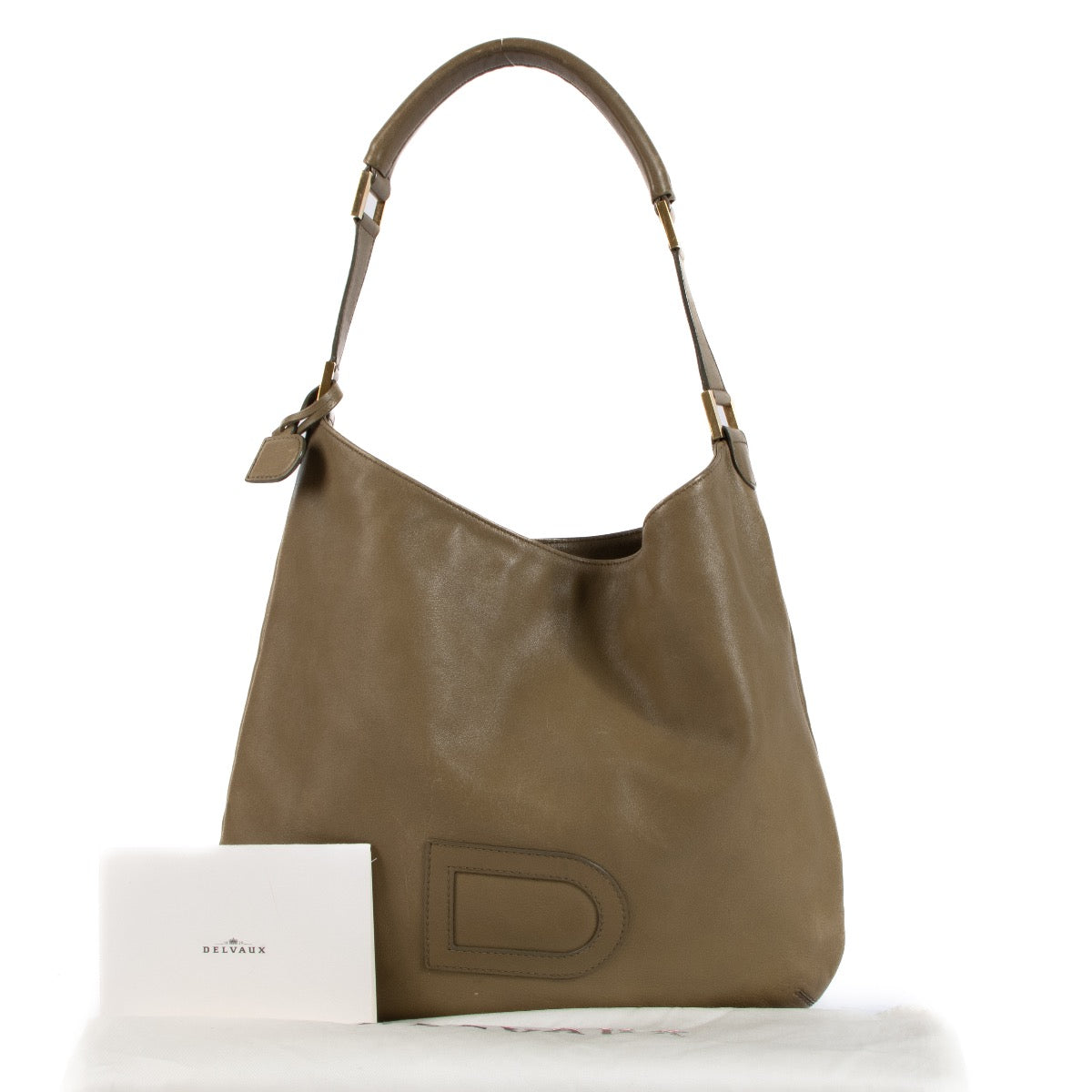 Shop 100% authentic second-hand Delvaux Khaki Destrier Souple Louise PM on Labellov.com