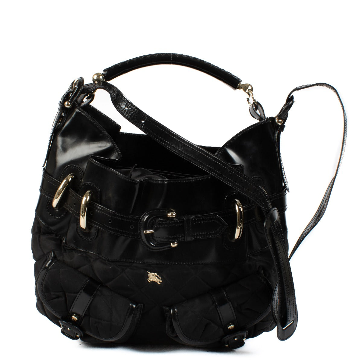 Shop 100% authentic Burberry Black Quilted Top Handle Bag at Labellov.com.
