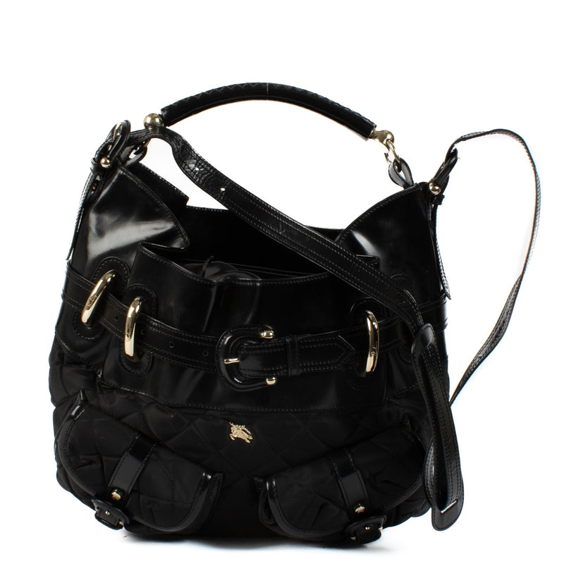 Shop 100% authentic Burberry Black Quilted Top Handle Bag at Labellov.com.
