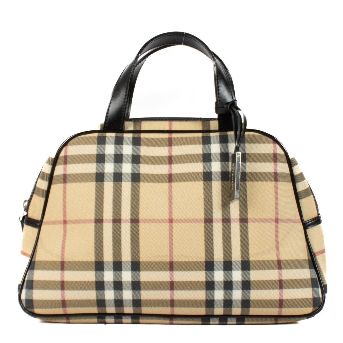 Shop 100% authentic Burberry Check Top Handle Alma Bag at Labellov.com.
