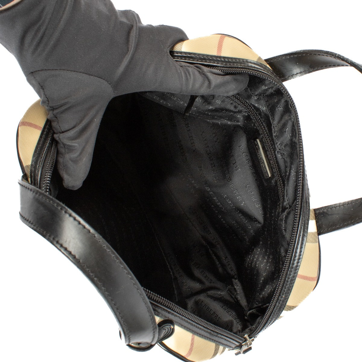 Shop 100% authentic Burberry Check Top Handle Alma Bag at Labellov.com.