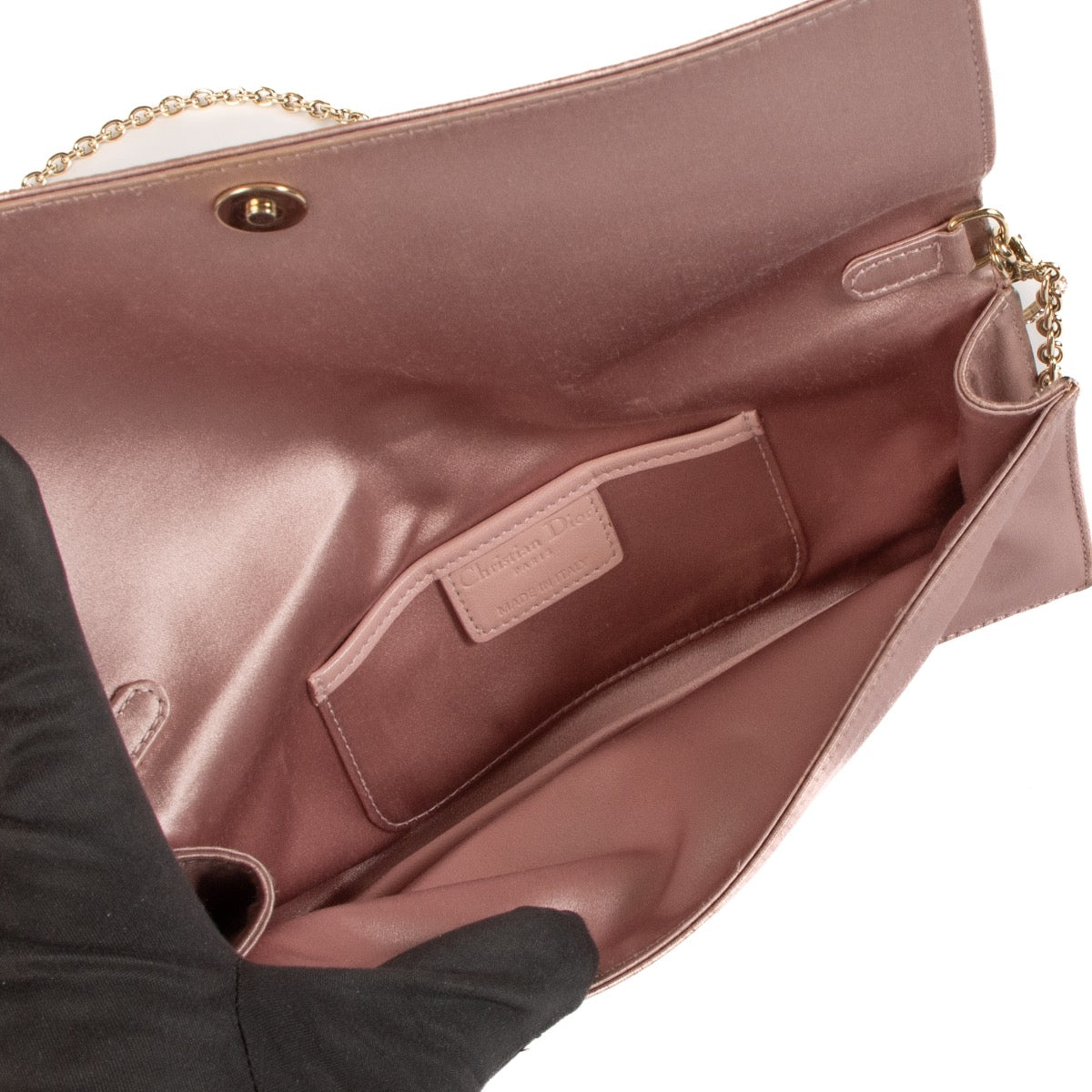 Shop 100% authentic second-hand Christian Dior Pink Cannage Satin Crystal Shoulder Bag on Labellov.com
