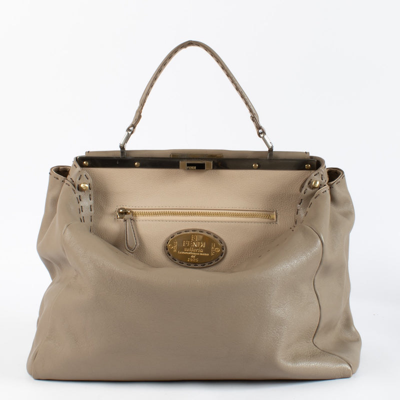 shop 100% authentic second hand Fendi Beige Leather Large Peekaboo Bag on Labellov.com
