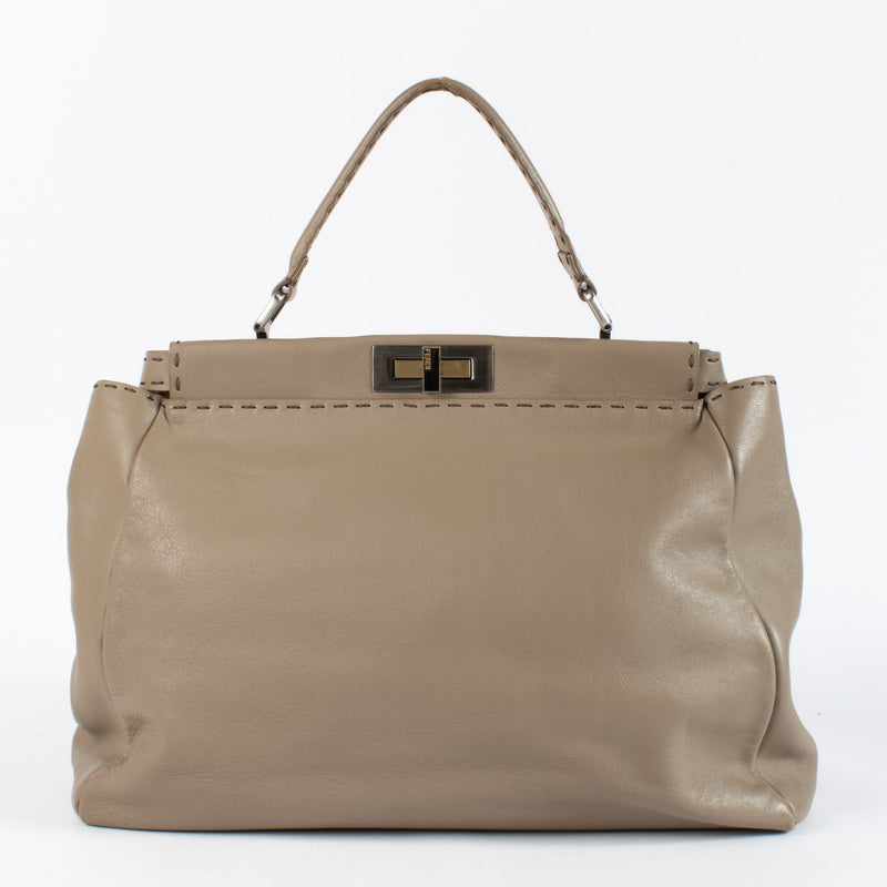 shop 100% authentic second hand Fendi Beige Leather Large Peekaboo Bag on Labellov.com