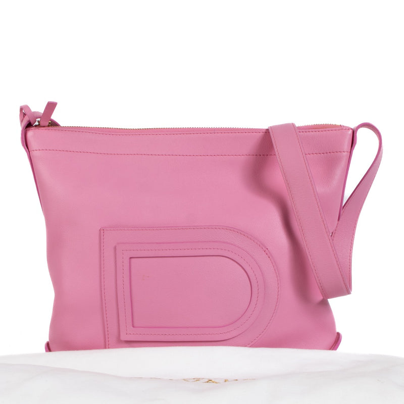 Buy an authentic second hand Delvaux Pink Soft Leather Pin Swing Shoulder Bag in new good condition at Labellov.