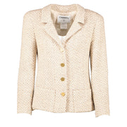 authentic second hand Chanel Beige 01P Tweed Jacket