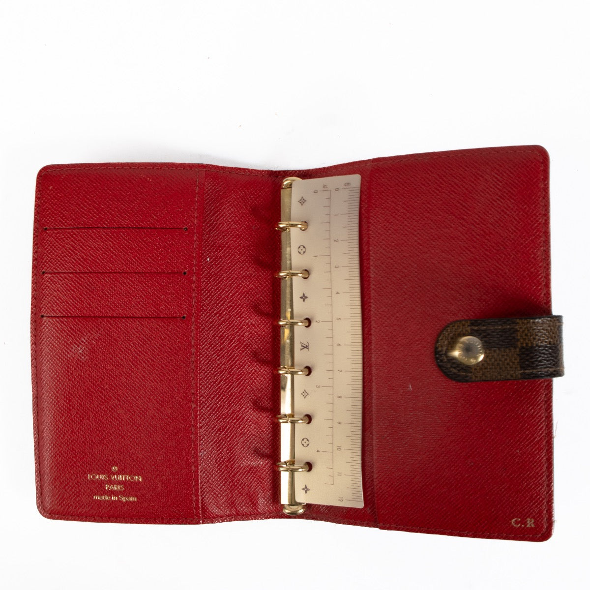 shop 100% authentic second hand Louis Vuitton Damier Ebene Small Ring Agenda Cover on Labellov.com