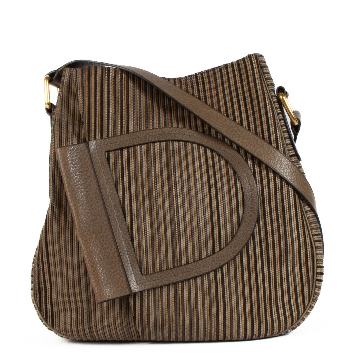 Shop 100% authentic secondhand Delvaux Brown Toile De Cuir Crossbody on Labellov.com