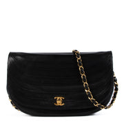 Shop 100% authentic secondhand Chanel Black Leather Half Moon Flap Bagon Labellov.com